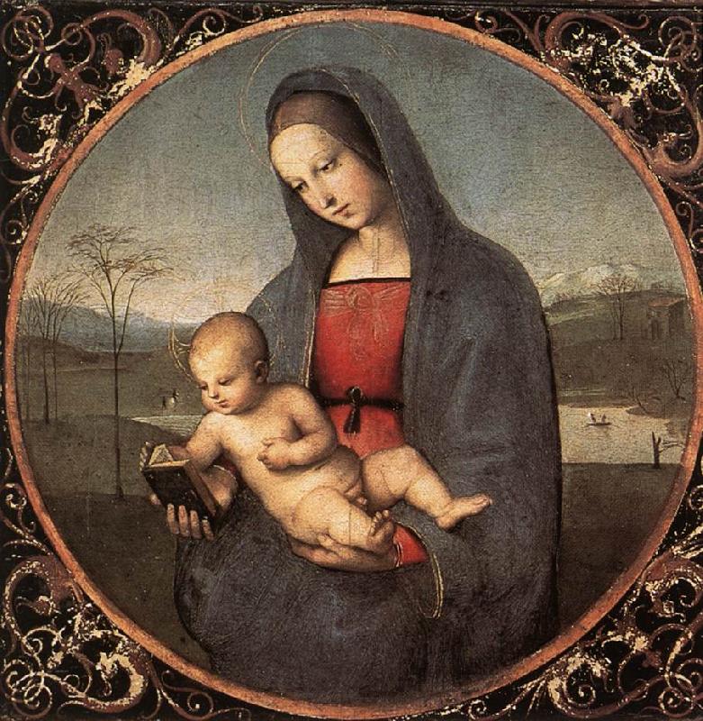 RAFFAELLO Sanzio Madonna with the Book (Connestabile Madonna)  dy oil painting picture